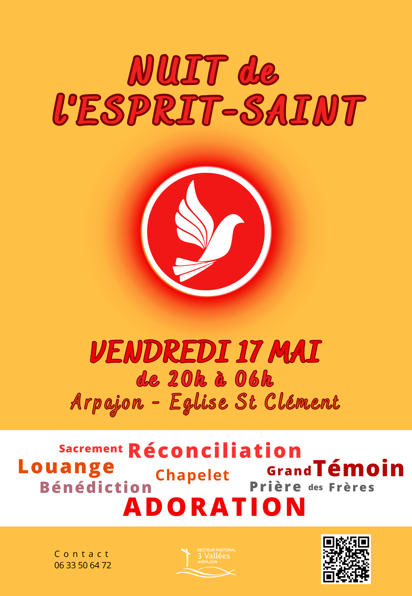NUIT de l&rsquo;ESPRIT-SAINT – Vendredi 17 mai 24 – Arpajon